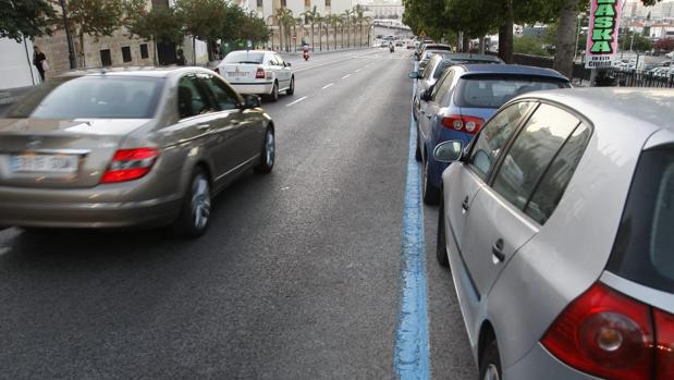 El tramo de carril bici de la Cuesta de las Calesas, próximo a comenzar.